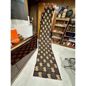 Vintage African Handpainted Adinkra Table Runner - 130" x 29"